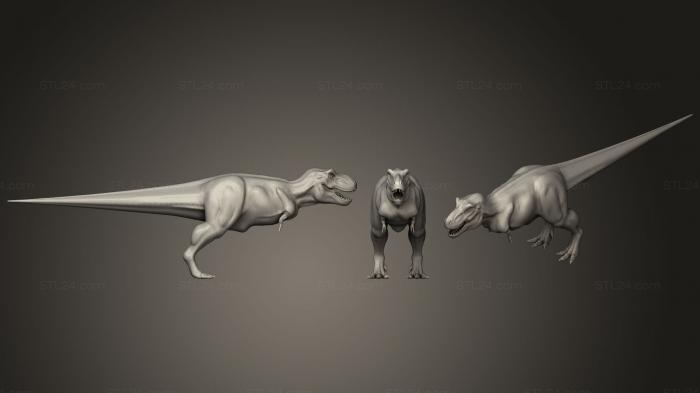 Статуэтки животных (Тираннозавр Рекс, STKJ_1822) 3D модель для ЧПУ станка